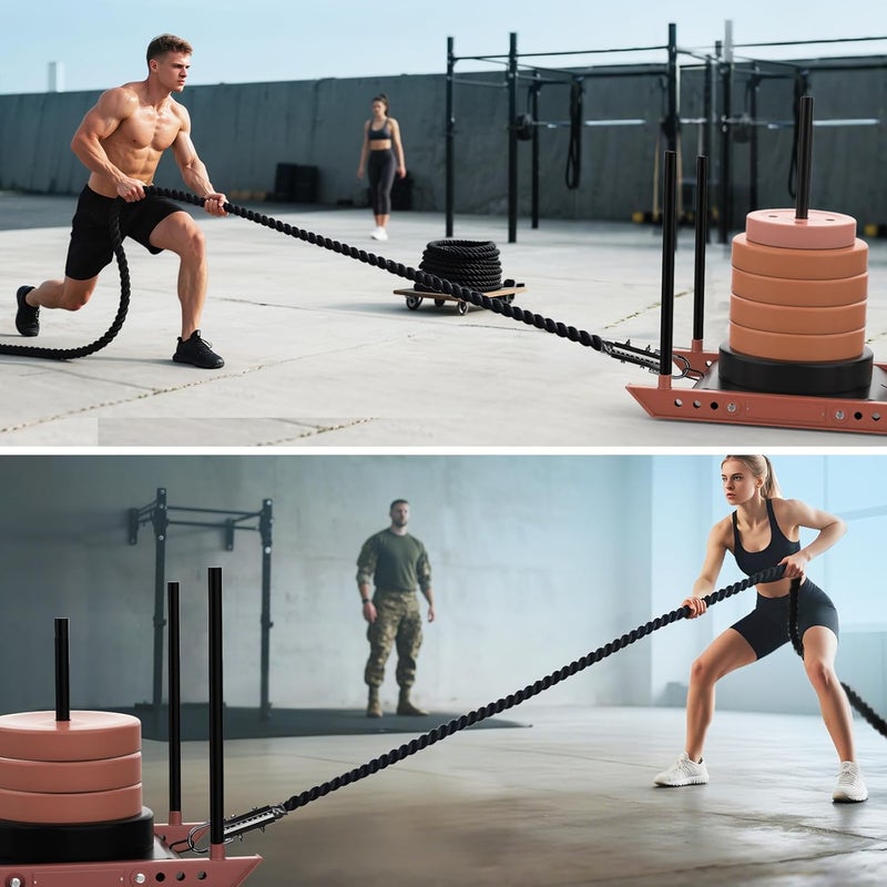 Keepark Store Weight Workout Sled Pulling Rope - 1.5 Inch Dia.15FT 20FT 30FT 40FT Length Heavy Duty Workout Rope for Weight Sled, Tire Drag, Football Training, Fitness Resistance Exercise Equipment for Men & Women - Image 5